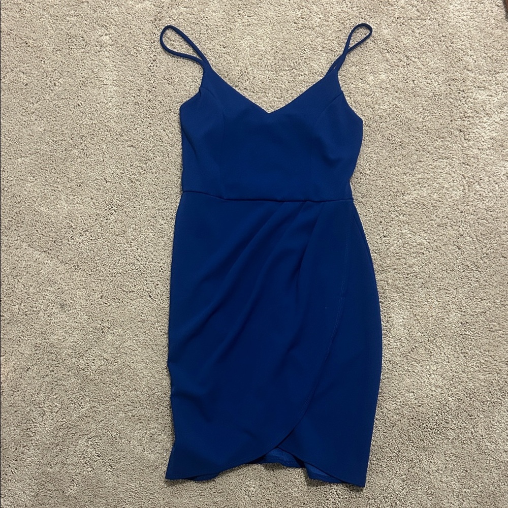 Lulu's Royal Blue Mini Dress with Spaghetti Straps